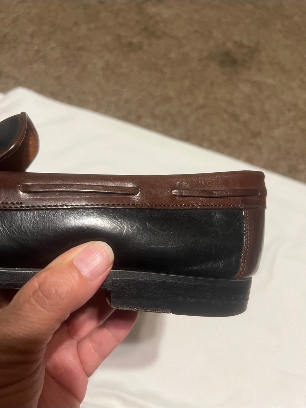 Johnston & Murphy black/brown tassel loafer - Picture 5 of 9